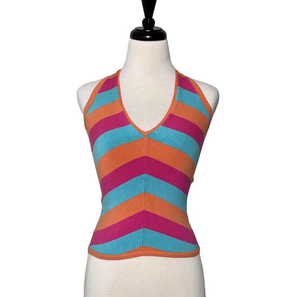 Caché Tops - Cache SZ S Silk Blend Barbiecore Halter Tank